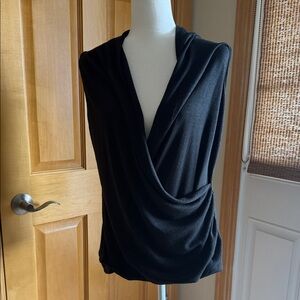 41 Hawthorn Women's Black XXL Sleeveless Drape Top